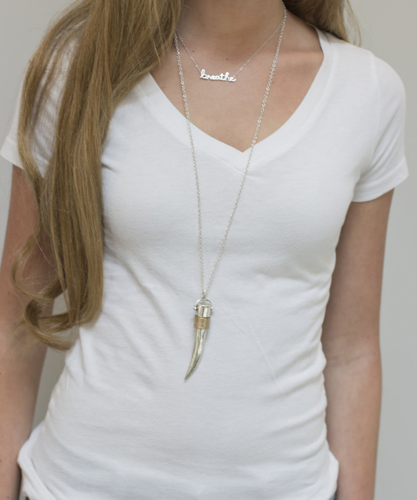 Silver Breathe Necklace