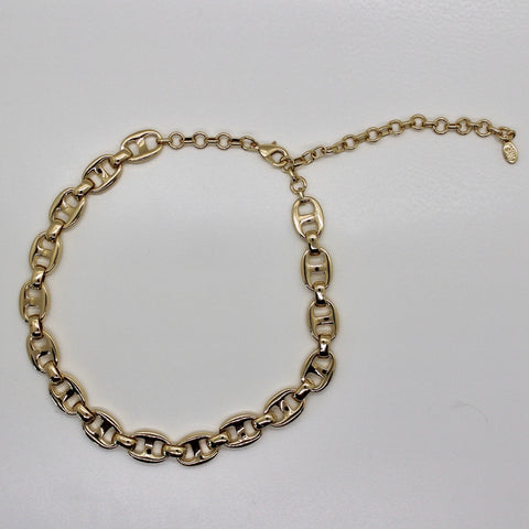 Figaro Chain Choker - Gold