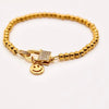 Smile + Lock Charm Bracelet