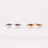 Sterling Silver Pave Lightning Bolt Studs