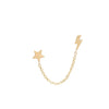 Star + Bolt Chain Earrings
