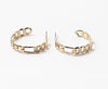 Figaro Link Earrings - Gold